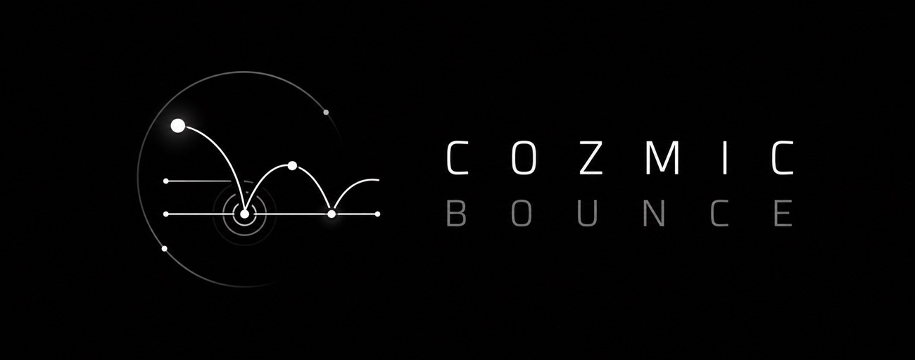 Cozmic Bounce logo: a ball bouncing in arcs